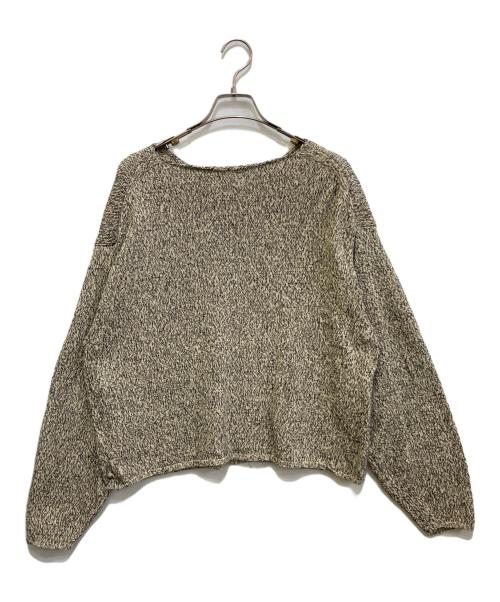 KAGURE（カグレ）KAGURE (カグレ) テープヤーンボートネックニット　GAA6-22M015 アイボリー×ブラック サイズ:FREEの古着・服飾アイテム