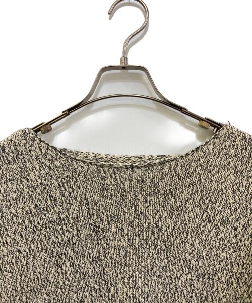 KAGURE（カグレ）KAGURE (カグレ) テープヤーンボートネックニット　GAA6-22M015 アイボリー×ブラック サイズ:FREEの古着・服飾アイテム