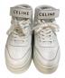 中古・古着 CELINE (セリーヌ) ベルクロストラップ ハイカットスニーカー ホワイト サイズ:37：40000円