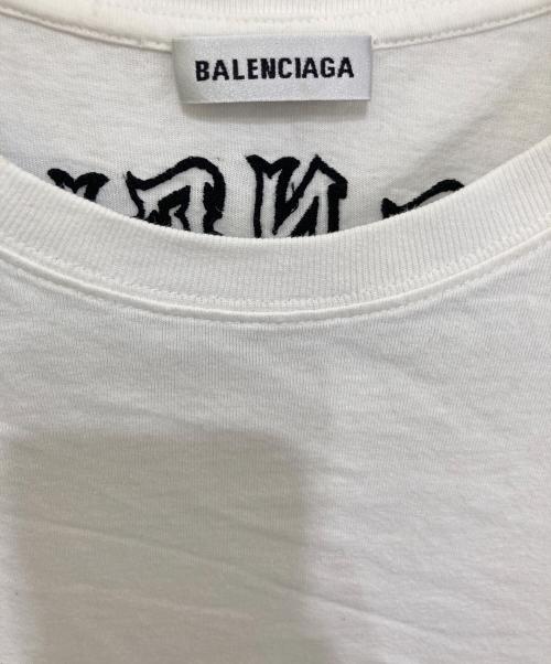 BALENCIAGA（バレンシアガ）BALENCIAGA (バレンシアガ) TATTOO LOGO Tee　NP72530 ホワイト サイズ:Mの古着・服飾アイテム