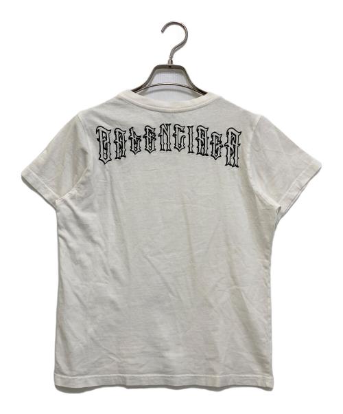 BALENCIAGA（バレンシアガ）BALENCIAGA (バレンシアガ) TATTOO LOGO Tee　NP72530 ホワイト サイズ:Mの古着・服飾アイテム