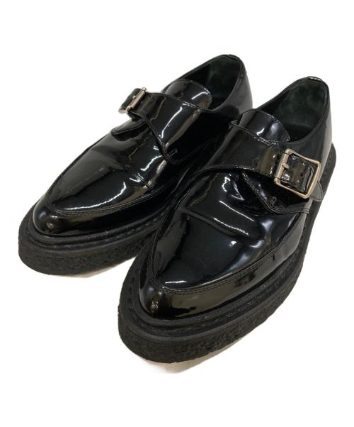 Saint Laurent Paris（サンローランパリ）Saint Laurent Paris (サンローランパリ) エナメルモンクストラップシューズ　DM 362304 ブラック サイズ:35　1/2の古着・服飾アイテム