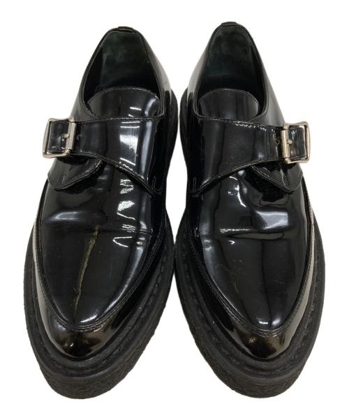 Saint Laurent Paris（サンローランパリ）Saint Laurent Paris (サンローランパリ) エナメルモンクストラップシューズ　DM 362304 ブラック サイズ:35　1/2の古着・服飾アイテム