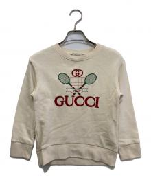 GUCCI（グッチ）の古着「テニスロゴ刺繍スウェット　586138 XJBHC」｜アイボリー