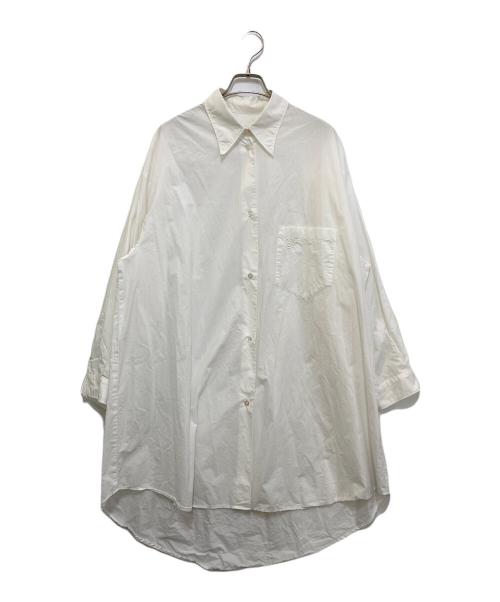 MM6 Maison Margiela（エムエムシックスメゾンマルジェラ）MM6 Maison Margiela (エムエムシックスメゾンマルジェラ) オーバーサイズシャツ　S52CT0570 S47294 ホワイト サイズ:XSの古着・服飾アイテム