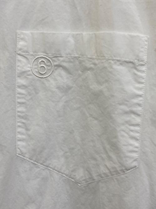 MM6 Maison Margiela（エムエムシックスメゾンマルジェラ）MM6 Maison Margiela (エムエムシックスメゾンマルジェラ) オーバーサイズシャツ　S52CT0570 S47294 ホワイト サイズ:XSの古着・服飾アイテム