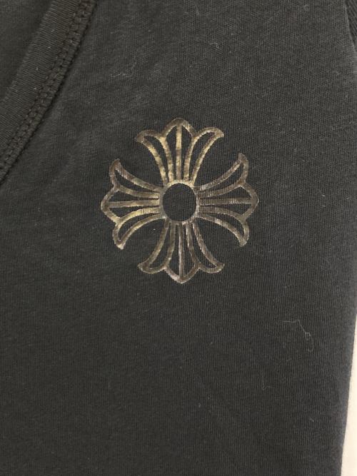 CHROME HEARTS（クロムハーツ）CHROME HEARTS (クロムハーツ) カットオフ加工VネックTシャツ ブラック サイズ:Sの古着・服飾アイテム