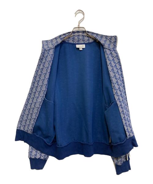LACOSTE（ラコステ）LACOSTE (ラコステ) モノグラムジャカードトラックジャケット　SH1368 ブルー サイズ:Lの古着・服飾アイテム