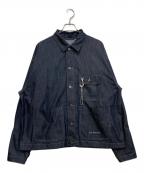 and wanderアンドワンダー）の古着「dry easy denim shirts jacket　574-6181100」｜インディゴ