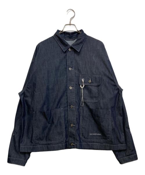 and wander（アンドワンダー）and wander (アンドワンダー) dry easy denim shirts jacket　574-6181100 インディゴ サイズ:XLの古着・服飾アイテム