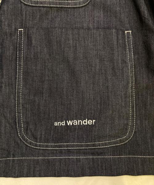 and wander（アンドワンダー）and wander (アンドワンダー) dry easy denim shirts jacket　574-6181100 インディゴ サイズ:XLの古着・服飾アイテム