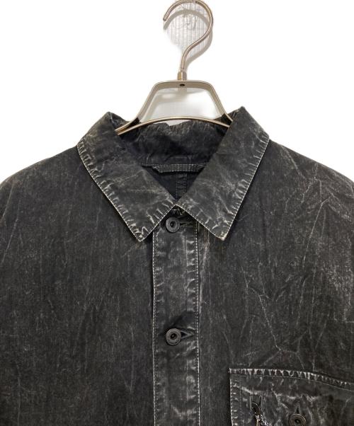 and wander（アンドワンダー）and wander (アンドワンダー) bleach twill shirts jacket　574-6181104 ブラック サイズ:XLの古着・服飾アイテム