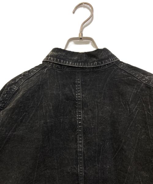 and wander（アンドワンダー）and wander (アンドワンダー) bleach twill shirts jacket　574-6181104 ブラック サイズ:XLの古着・服飾アイテム
