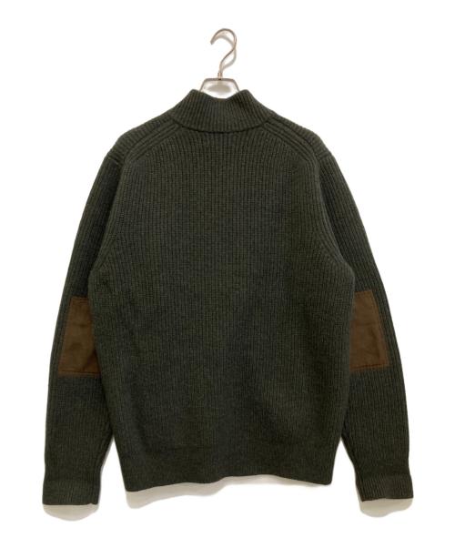 BROOKS BROTHERS（ブルックスブラザーズ）BROOKS BROTHERS (ブルックスブラザーズ) ウールローゲージモックネックフルジッピセーター グリーン サイズ:Lの古着・服飾アイテム