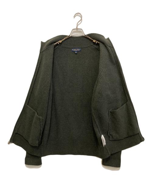 BROOKS BROTHERS（ブルックスブラザーズ）BROOKS BROTHERS (ブルックスブラザーズ) ウールローゲージモックネックフルジッピセーター グリーン サイズ:Lの古着・服飾アイテム