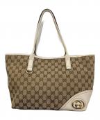 GUCCIグッチ）の古着「ニューブリット GGキャンバス トートバッグ 169946」｜アイボリー