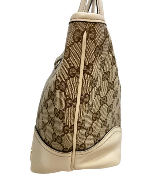 GUCCI（グッチ）GUCCI (グッチ) ニューブリット GGキャンバス トートバッグ 169946 アイボリーの古着・服飾アイテム