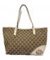 GUCCI（グッチ）の古着「ニューブリット GGキャンバス トートバッグ 169946」｜アイボリー