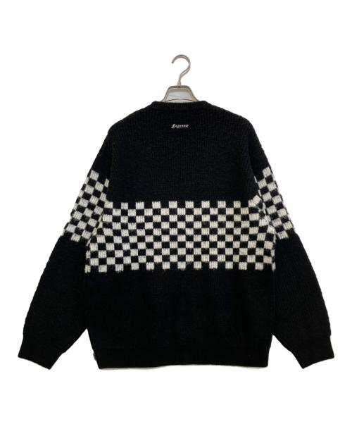 SUPREME（シュプリーム）SUPREME (シュプリーム) Checkerboard Pilled Sweater ブラック×ホワイト サイズ:Ｌの古着・服飾アイテム