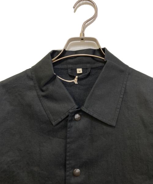 MUJI LABO（ムジラボ）MUJI LABO (ムジラボ) 太番手リネンドローストリングジャケット ブラック サイズ:Mの古着・服飾アイテム