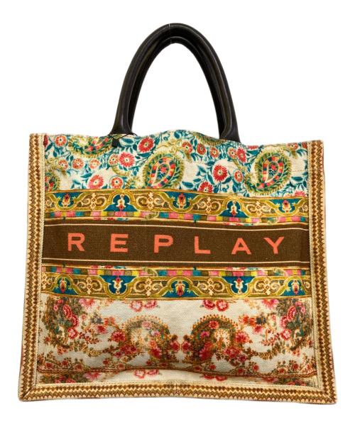 REPLAY（リプレイ）REPLAY (リプレイ) トートバッグ ブラウン×アイボリー 未使用品の古着・服飾アイテム