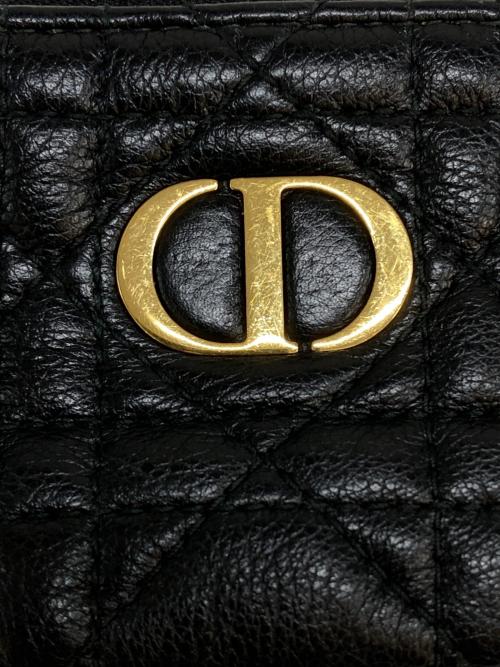 Christian Dior（クリスチャン ディオール）Christian Dior (クリスチャン ディオール) カナージュ カーフスキン キーケース ブラックの古着・服飾アイテム