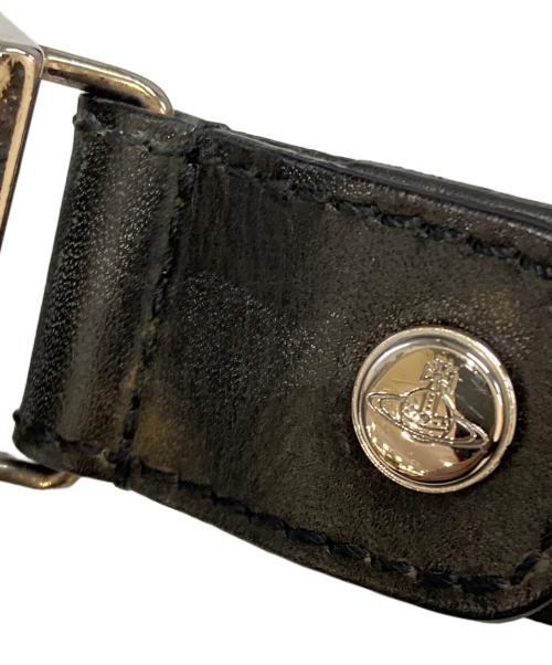 Vivienne Westwood（ヴィヴィアンウエストウッド）Vivienne Westwood (ヴィヴィアンウエストウッド) LINE ORB SQUARE BUCKLE BELT ブラックの古着・服飾アイテム