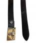 Vivienne Westwood (ヴィヴィアンウエストウッド) LINE ORB SQUARE BUCKLE BELT ブラック：12000円
