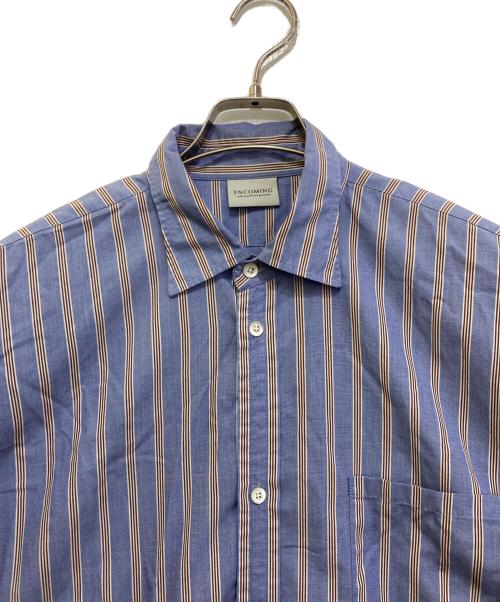 ENCOMING（インカミング）ENCOMING (インカミング) インカミング ストライプ シャツ　SS22-SPSH ブルー サイズ:Lの古着・服飾アイテム