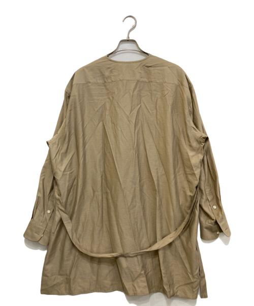 REVERBERRTE（リヴァーベレイト）REVERBERRTE (リヴァーベレイト) PULLOVER LONG SHIRT　REV-25SS-SH06 ベージュ サイズ:2の古着・服飾アイテム