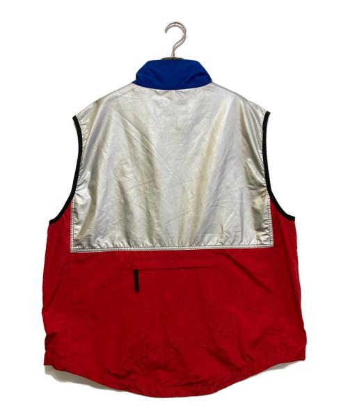 POLO SPORT（ポロスポーツ）POLO SPORT (ポロスポーツ) ジップアップベスト レッド×ネイビー サイズ:XLの古着・服飾アイテム