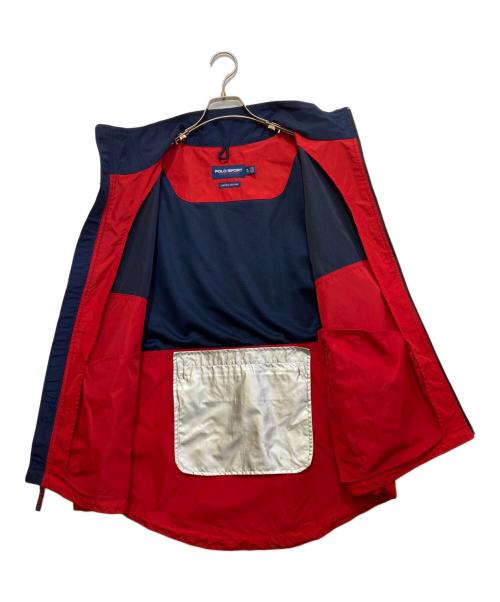 POLO SPORT（ポロスポーツ）POLO SPORT (ポロスポーツ) ジップアップベスト レッド×ネイビー サイズ:XLの古着・服飾アイテム