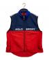 POLO SPORT（ポロスポーツ）の古着「ジップアップベスト」｜レッド×ネイビー