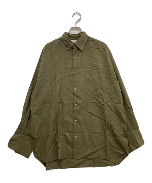 MARKAWARE（マーカウェア）MARKAWARE (マーカウェア) COMFORT FIT SHIRTS SUPER120s WOOL TROPICAL　A20A-06SH01C カーキ サイズ:1の古着・服飾アイテム