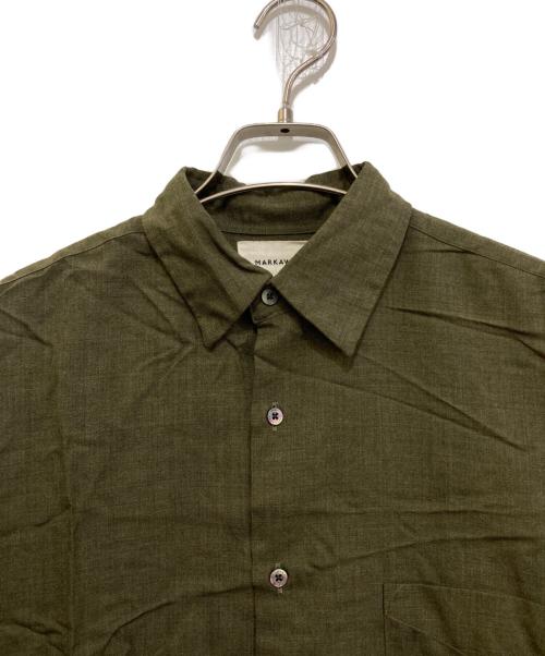 MARKAWARE（マーカウェア）MARKAWARE (マーカウェア) COMFORT FIT SHIRTS SUPER120s WOOL TROPICAL　A20A-06SH01C カーキ サイズ:1の古着・服飾アイテム