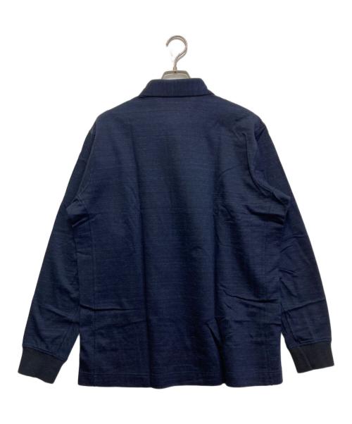 CLUTCH CAFE（クラッチ カフェ）CLUTCH CAFE (クラッチ カフェ) リネン混ポロシャツ 201J202ZMA3 ネイビー サイズ:Lの古着・服飾アイテム