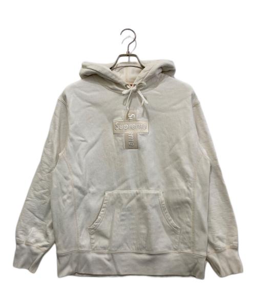 SUPREME（シュプリーム）SUPREME (シュプリーム) cross box logo hooded sweatshirt ホワイト サイズ:Sの古着・服飾アイテム