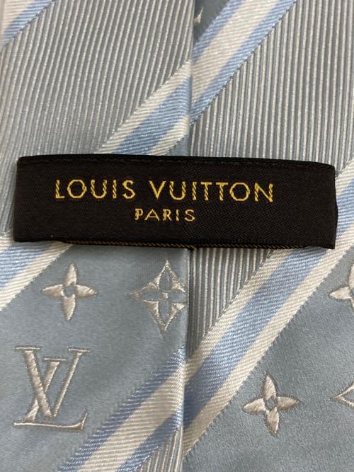 LOUIS VUITTON（ルイ ヴィトン）LOUIS VUITTON (ルイ ヴィトン) モノグラム総柄ネクタイ ブルー サイズ:不明(実寸をご参考下さい)の古着・服飾アイテム