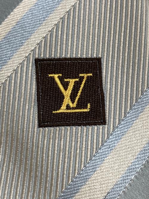 LOUIS VUITTON（ルイ ヴィトン）LOUIS VUITTON (ルイ ヴィトン) モノグラム総柄ネクタイ ブルー サイズ:不明(実寸をご参考下さい)の古着・服飾アイテム