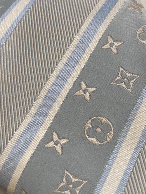 LOUIS VUITTON（ルイ ヴィトン）LOUIS VUITTON (ルイ ヴィトン) モノグラム総柄ネクタイ ブルー サイズ:不明(実寸をご参考下さい)の古着・服飾アイテム