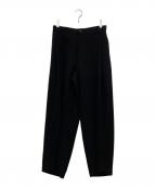 N.HOOLYWOODエヌ ハリウッド）の古着「TUCKED TROUSERS 2222-PT23-098 peg」｜ブラック