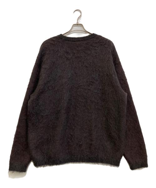 YOKE（ヨーク）YOKE (ヨーク) 3COLOR JACQUARD MOHAIR SWEATER　YK23FW0579S ブラック×レッド サイズ:3の古着・服飾アイテム