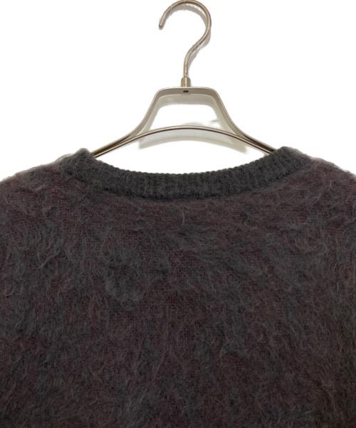 YOKE（ヨーク）YOKE (ヨーク) 3COLOR JACQUARD MOHAIR SWEATER　YK23FW0579S ブラック×レッド サイズ:3の古着・服飾アイテム