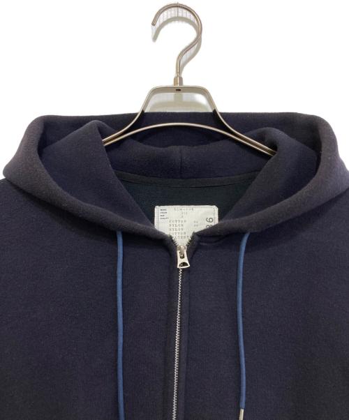 sacai（サカイ）sacai (サカイ) Sponge Sweat × MA-1 Hoodie　SCM-036 ネイビー×カーキ サイズ:3の古着・服飾アイテム