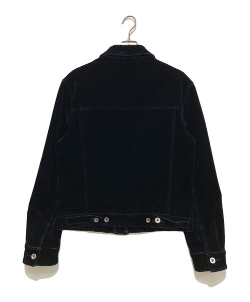 ZARA（ザラ）ZARA (ザラ) フロッキーベルベットジャケット　8491/707/407 ネイビー サイズ:Lの古着・服飾アイテム