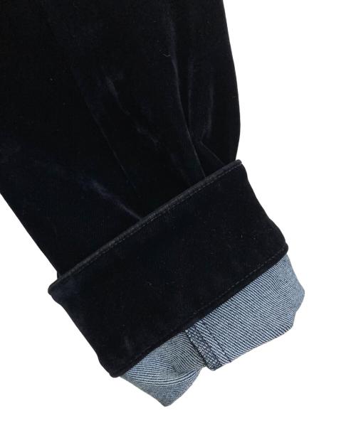 ZARA（ザラ）ZARA (ザラ) フロッキーベルベットジャケット　8491/707/407 ネイビー サイズ:Lの古着・服飾アイテム
