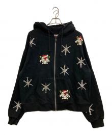 unknown×Ed Hardy（アンノウン×エド ハーディー）の古着「ジップパーカー」｜ブラック