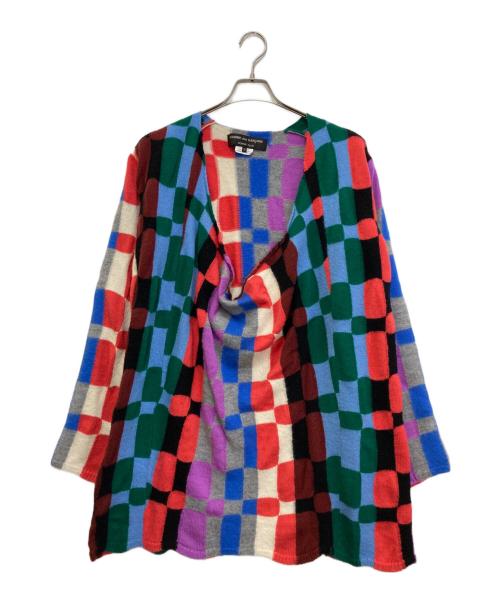 COMME des GARCONS HOMME PLUS（コムデギャルソンオムプリュス）COMME des GARCONS HOMME PLUS (コムデギャルソンオムプリュス) block check long knit　PJ-N501 マルチカラー サイズ:Mの古着・服飾アイテム