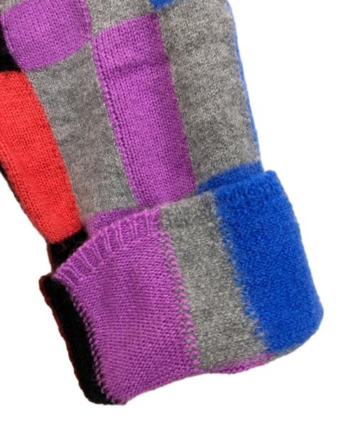 COMME des GARCONS HOMME PLUS（コムデギャルソンオムプリュス）COMME des GARCONS HOMME PLUS (コムデギャルソンオムプリュス) block check long knit　PJ-N501 マルチカラー サイズ:Mの古着・服飾アイテム