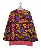 COMME des GARCONS HOMME PLUSコムデギャルソンオムプリュス）の古着「フローラルプリントセーター　PI-N001」｜マルチカラー